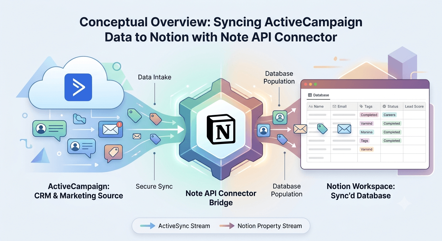 ActiveCampaign Notion Integration: Sync Contacts, Deals, and Campaigns into Notion hero
