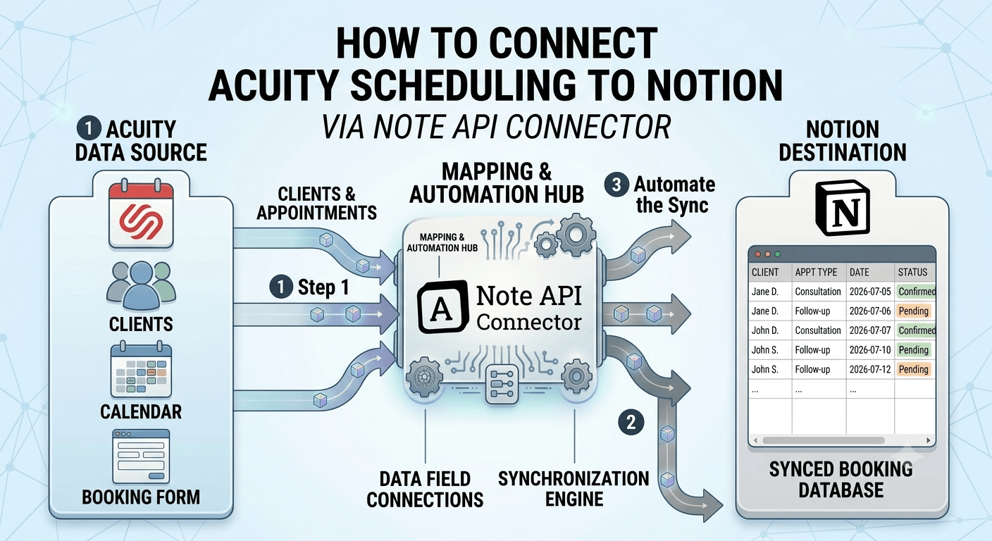 Acuity Scheduling Notion Integration: Sync Appointments, Clients, and Calendars into Notion