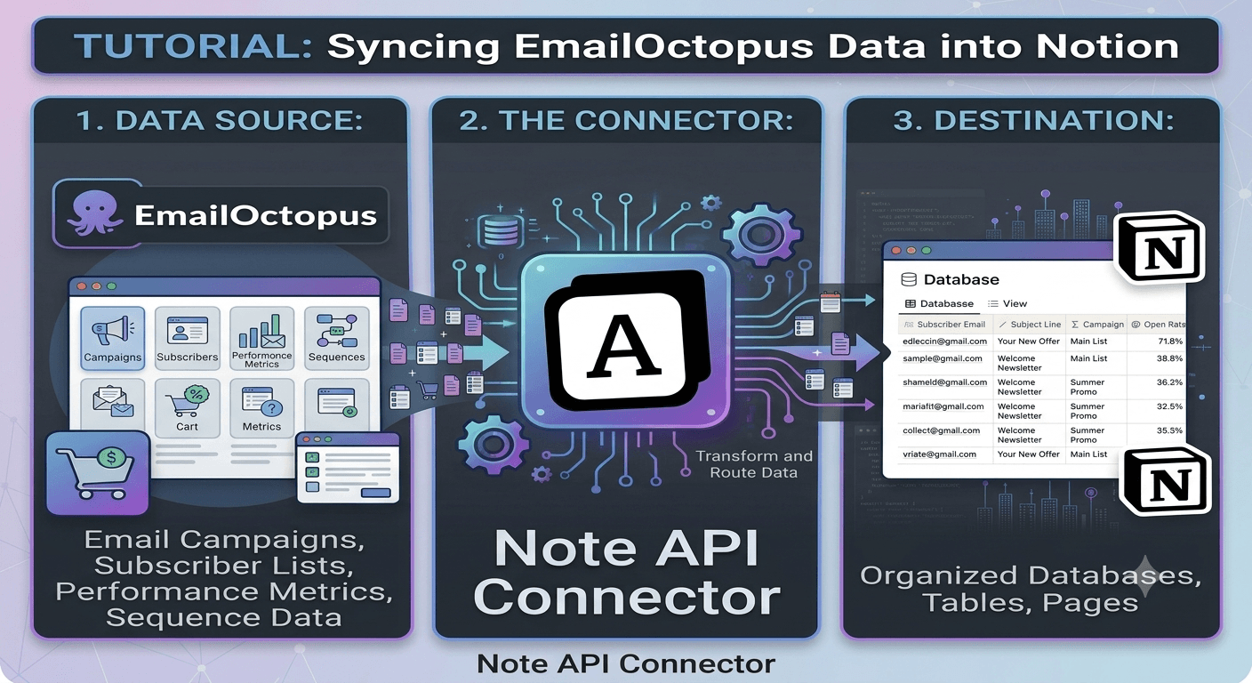 EmailOctopus Notion Integration: Sync Lists, Contacts, and Campaigns into Notion
