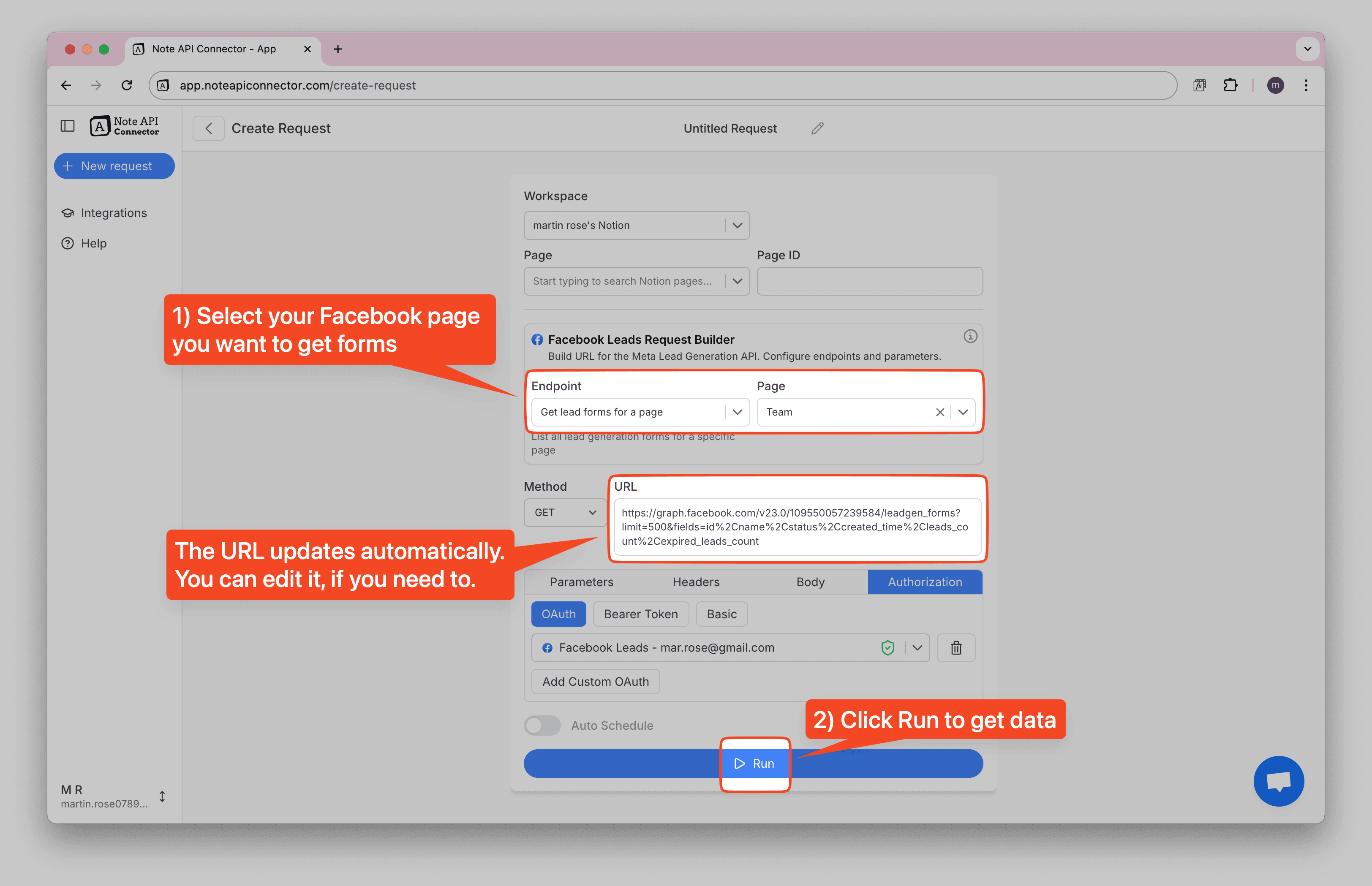 Facebook Leads Form Discovery