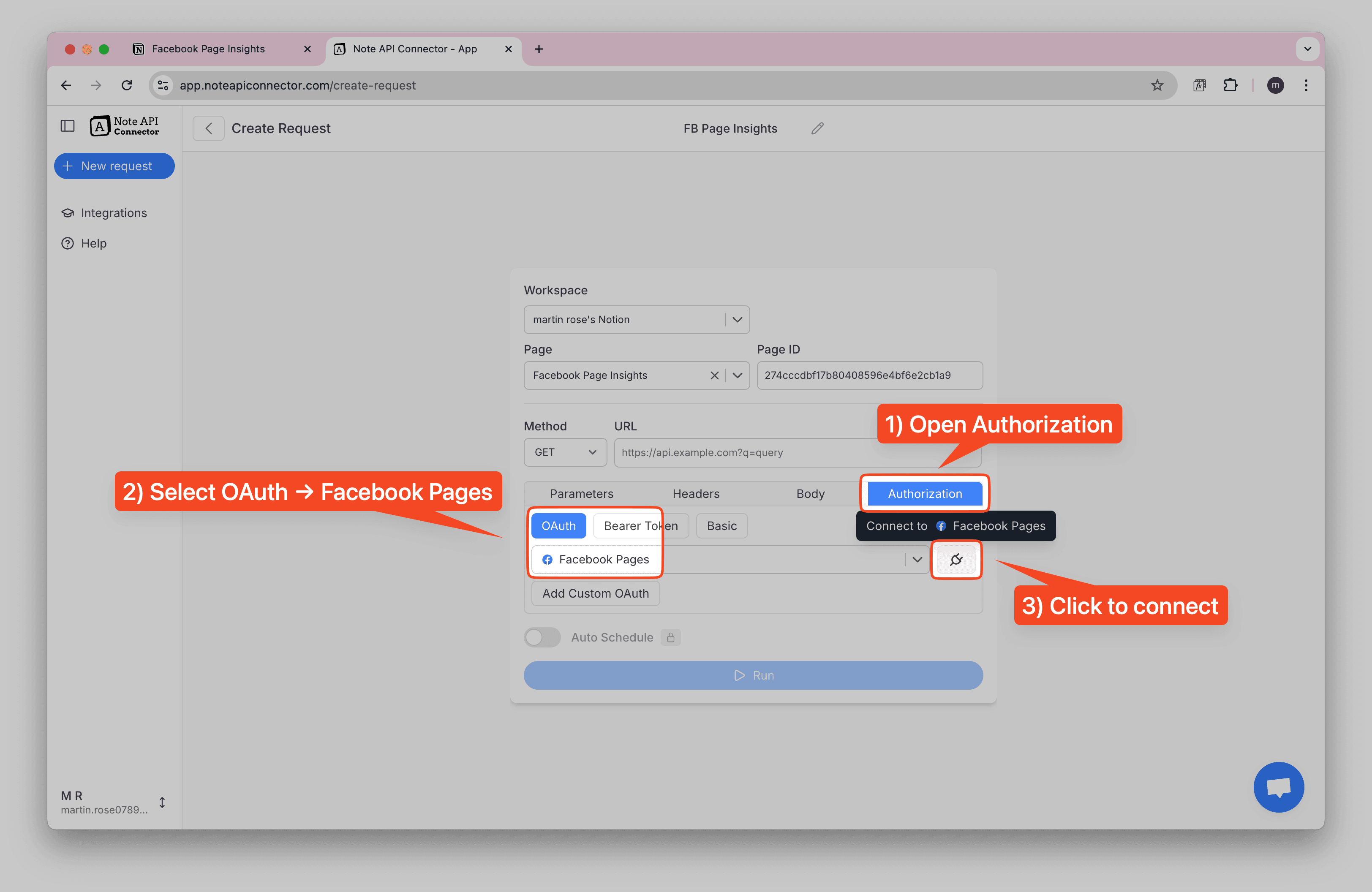 Notion Facebook Pages OAuth Connection Notion Facebook Pages OAuth Connection