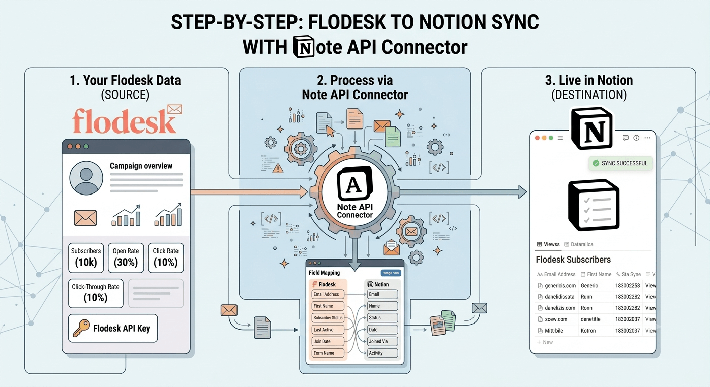 Flodesk Notion Integration: Sync Subscribers, Segments, and Workflows into Notion