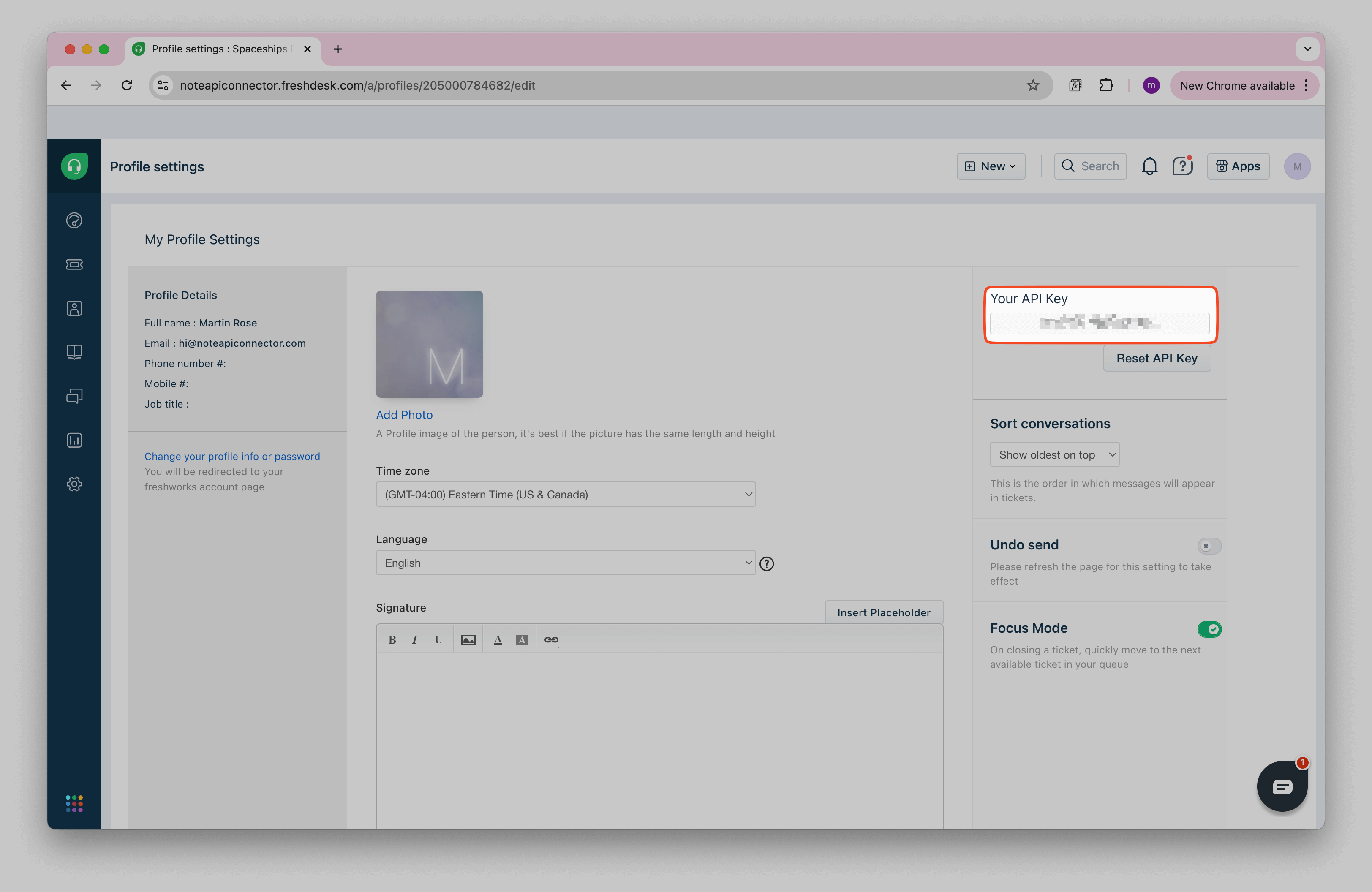Freshdesk API Token