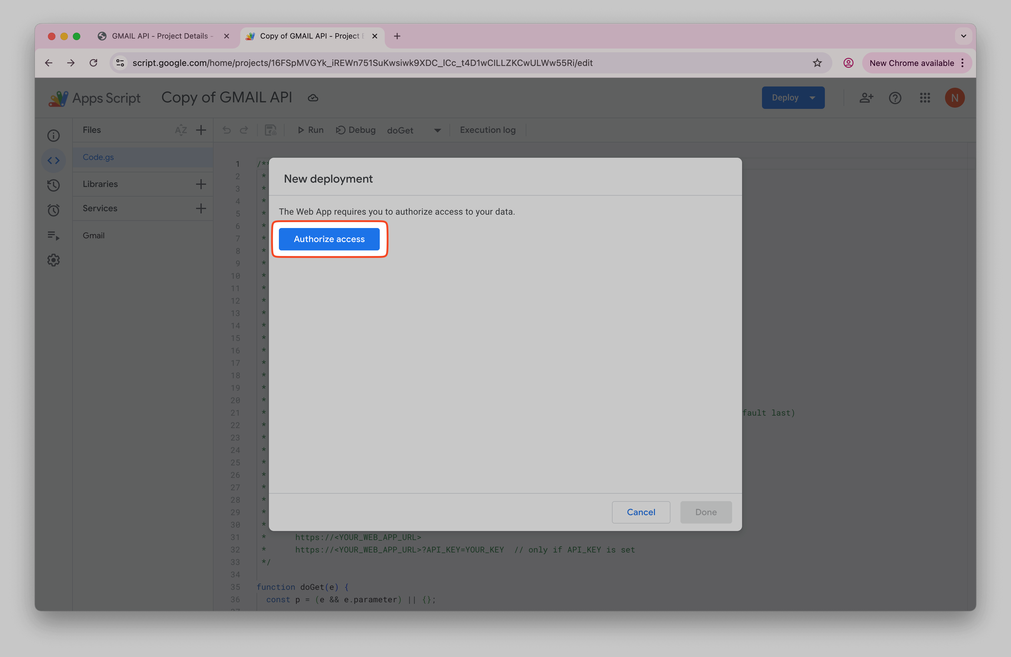 Gmail Apps Script Authorize Gmail Apps Script Authorize