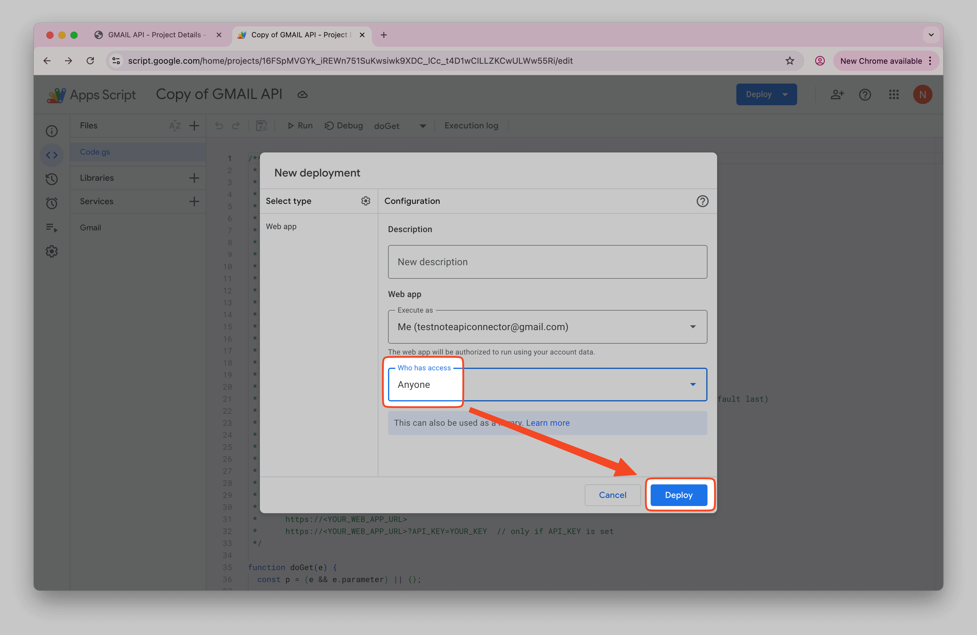 Gmail Apps Script Deploy Gmail Apps Script Deploy
