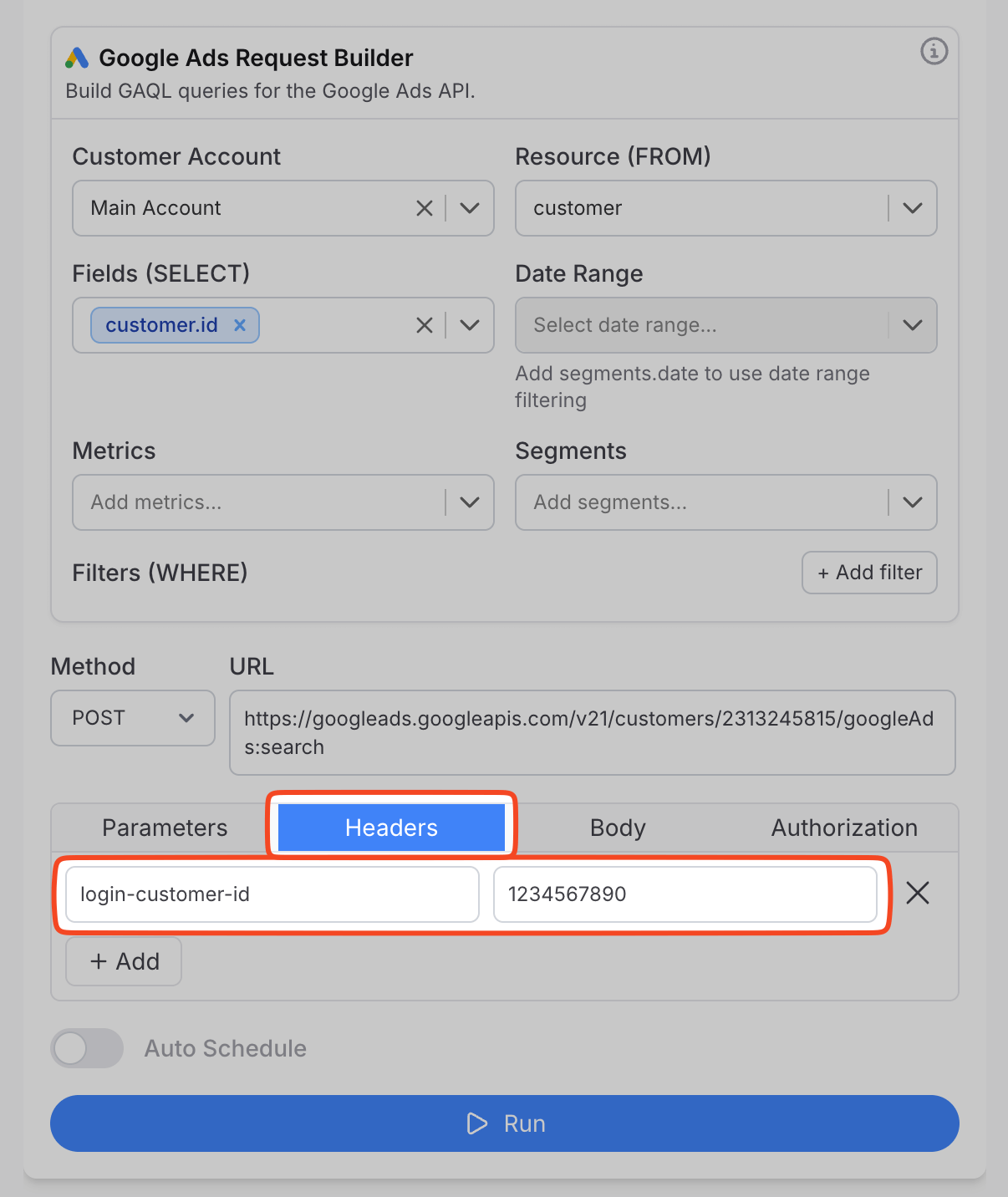 Google Ads Login Customer ID