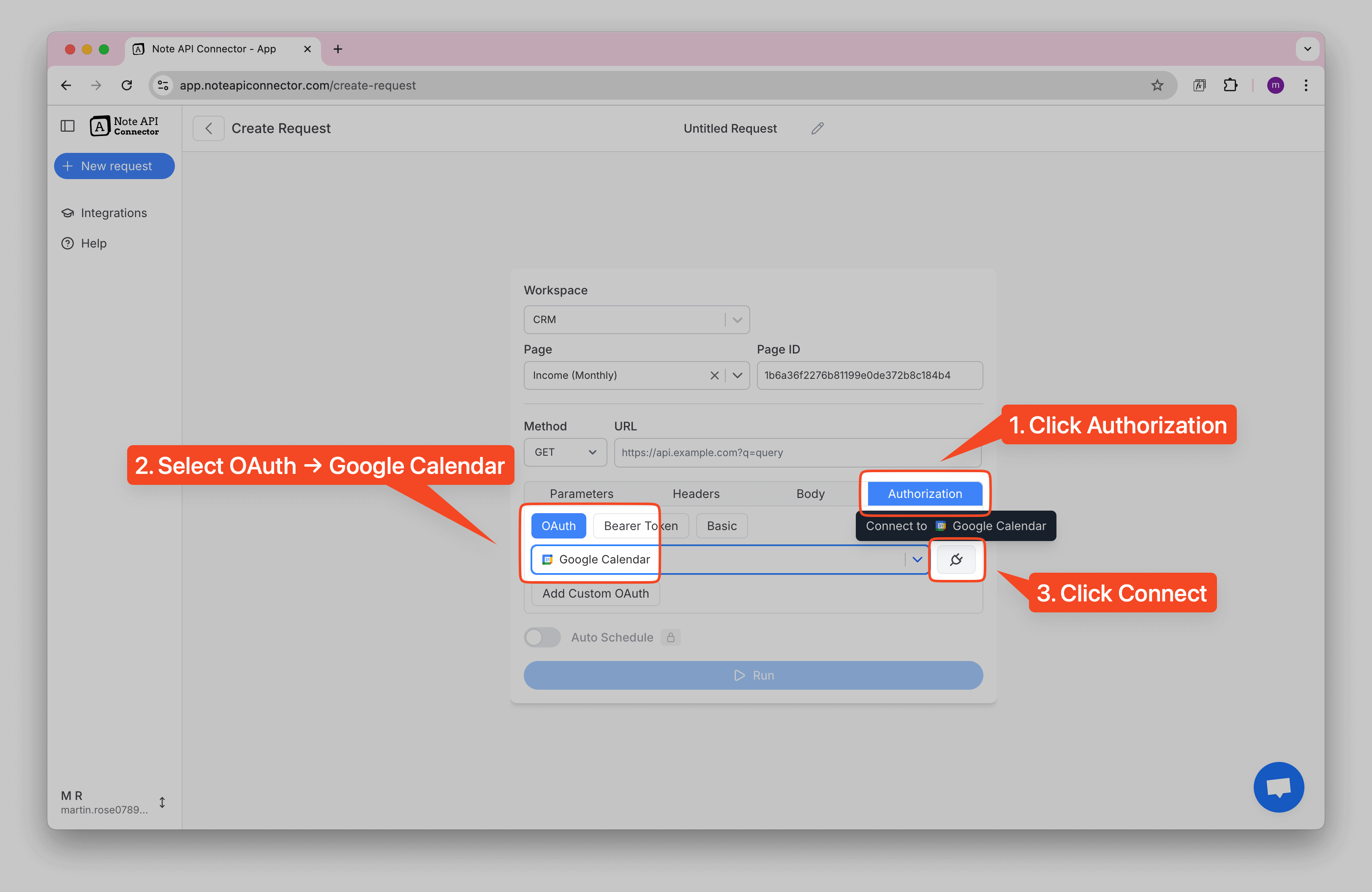 Notion Google Calendar Oauth