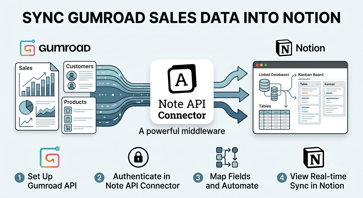 Gumroad Notion Integration: Sync Products, Sales, and Subscribers into Notion