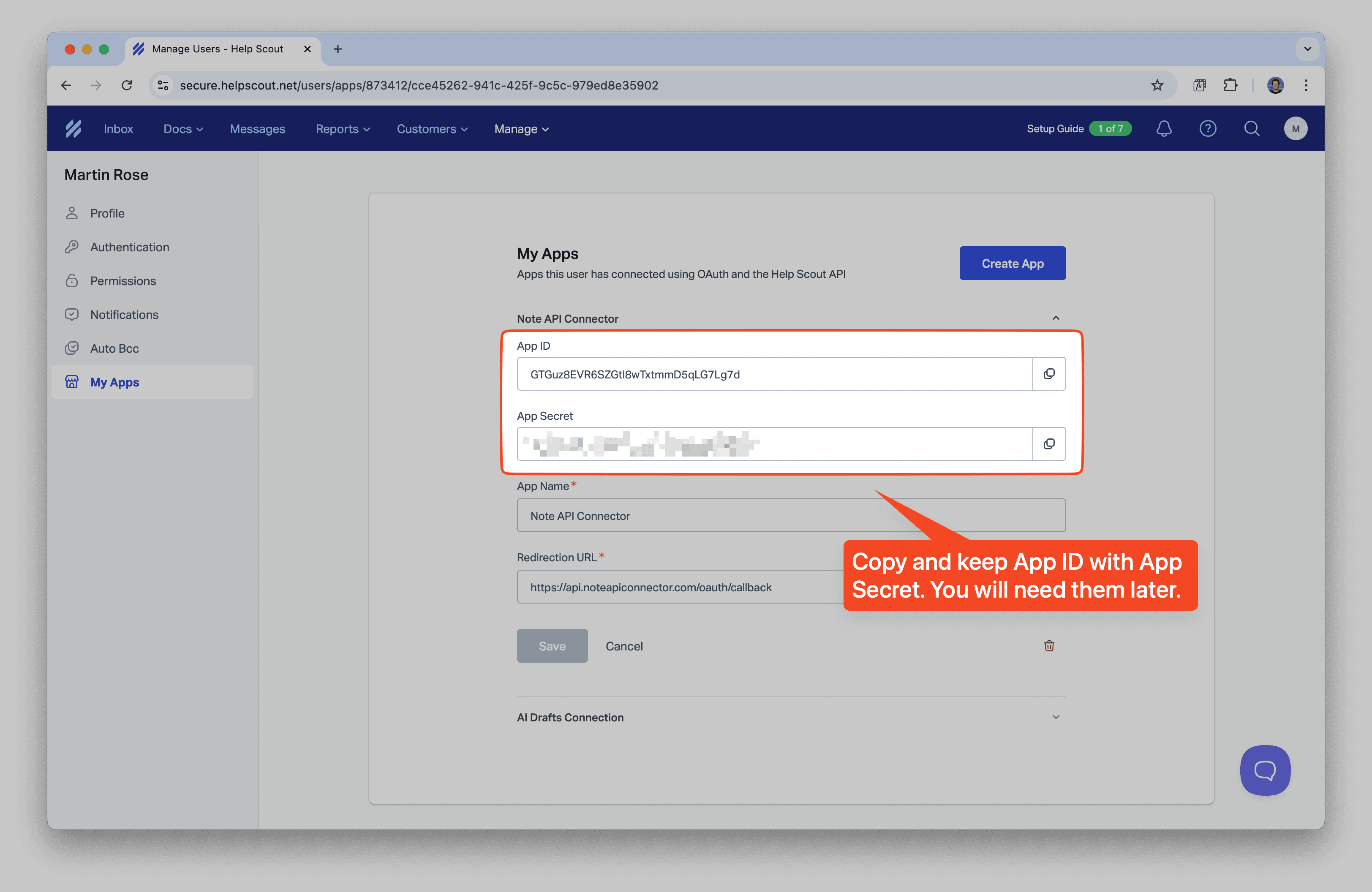 HelpScout App Secret HelpScout App Secret