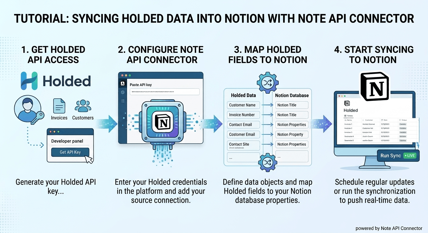 Holded Notion Integration: Sync Contacts, Invoices, and Projects into Notion