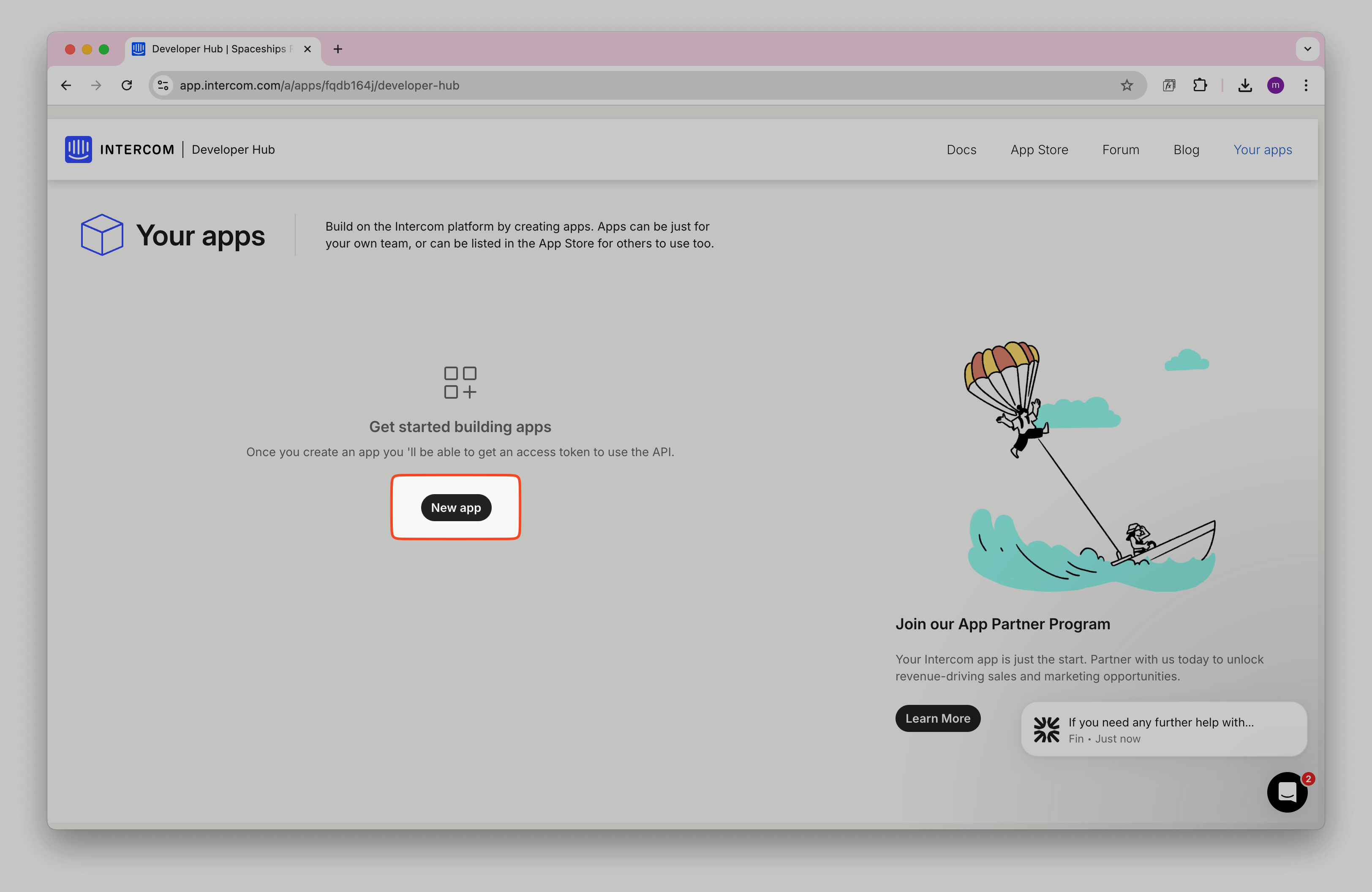 Intercom app setup for Notion integration