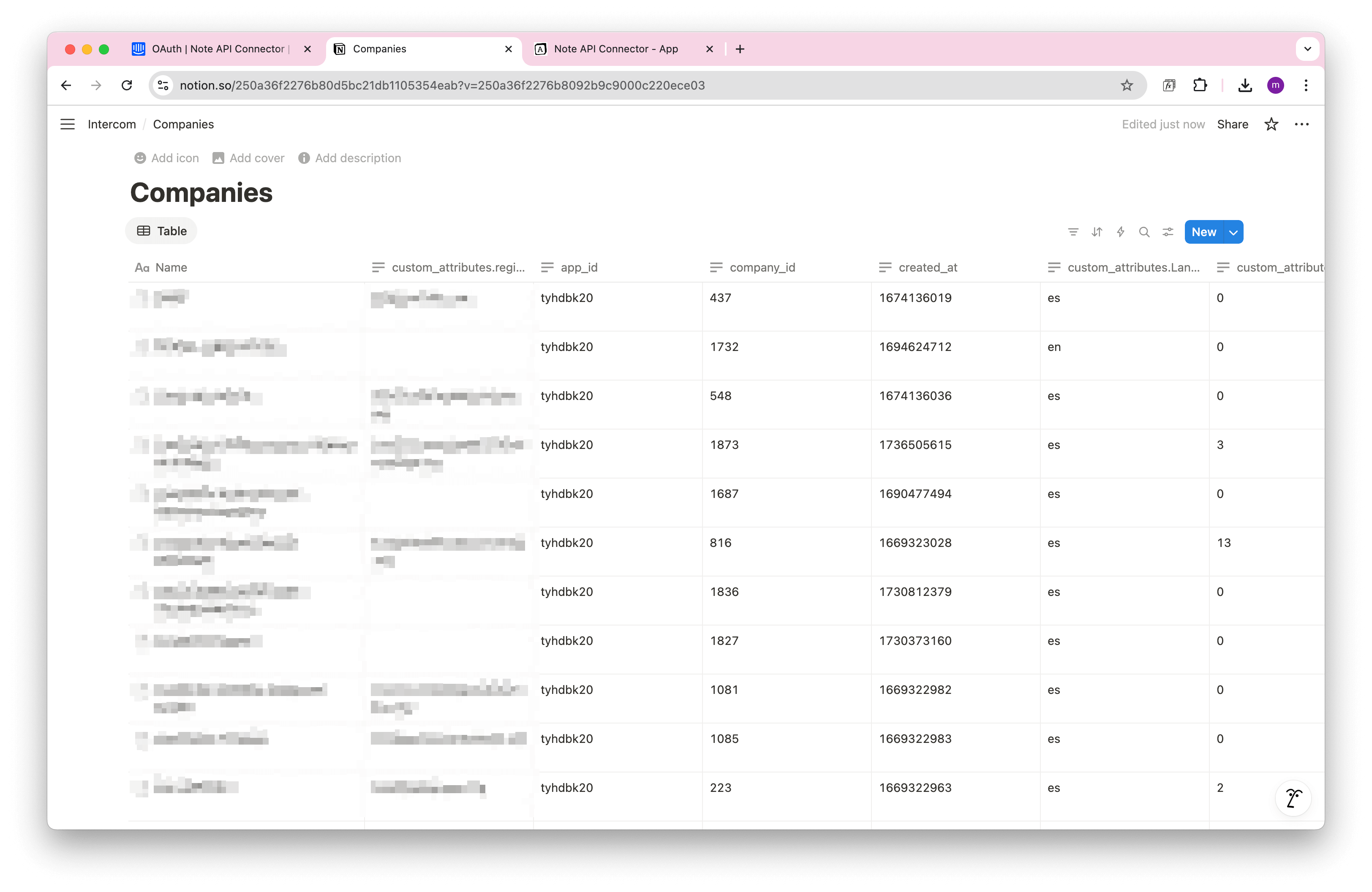 Notion Intercom Imported Data