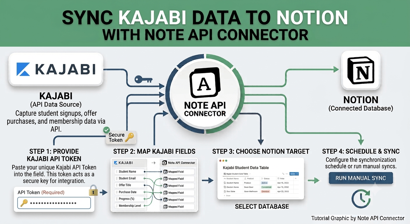 Kajabi Notion Integration: Sync Contacts, Orders, and Offers into Notion