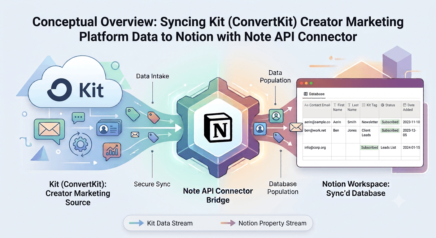 Kit (ConvertKit) Notion Integration: Sync Subscribers, Tags, and Broadcasts into Notion