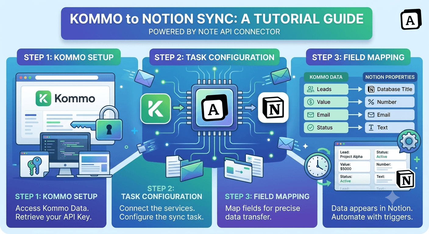 Kommo Notion Integration: Sync Leads, Contacts, and Companies into Notion