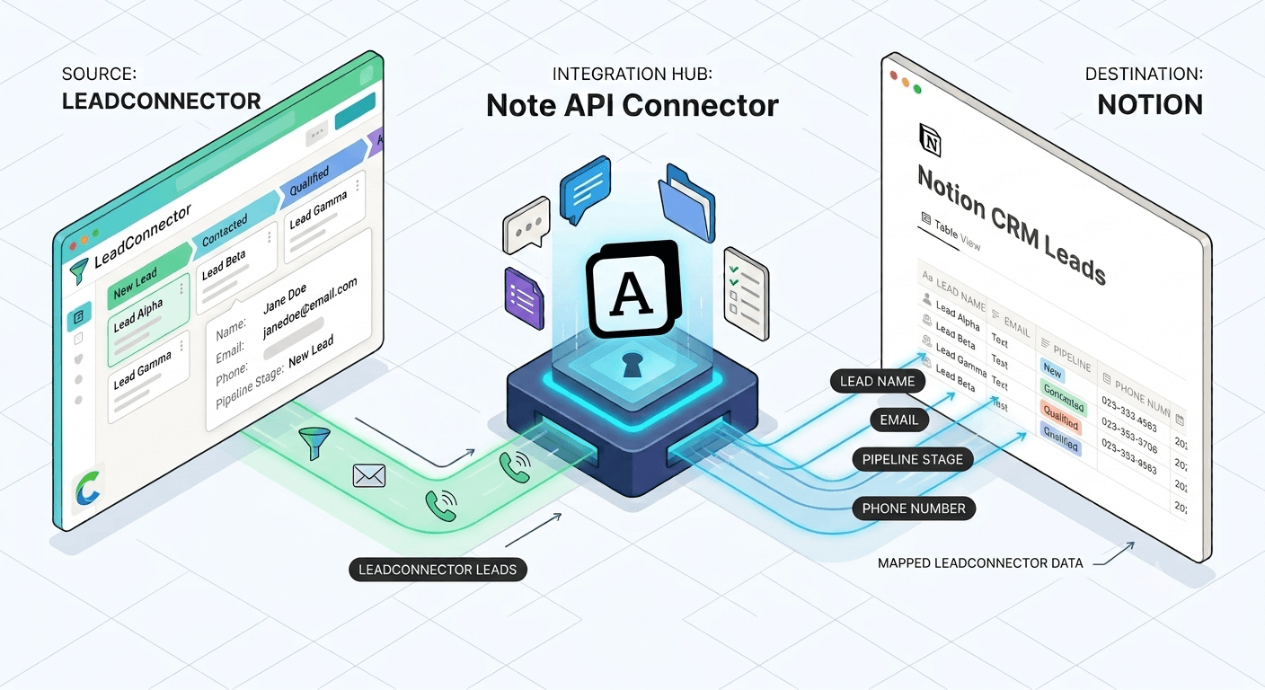 LeadConnector Notion Integration: Sync CRM Data into Notion