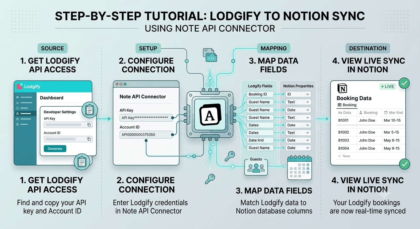 Lodgify Notion Integration: Sync Properties, Bookings, and Rates into Notion