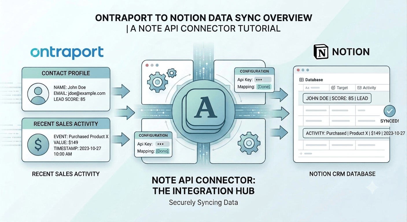 Ontraport Notion Integration: Sync Contacts, Transactions, and Tasks into Notion