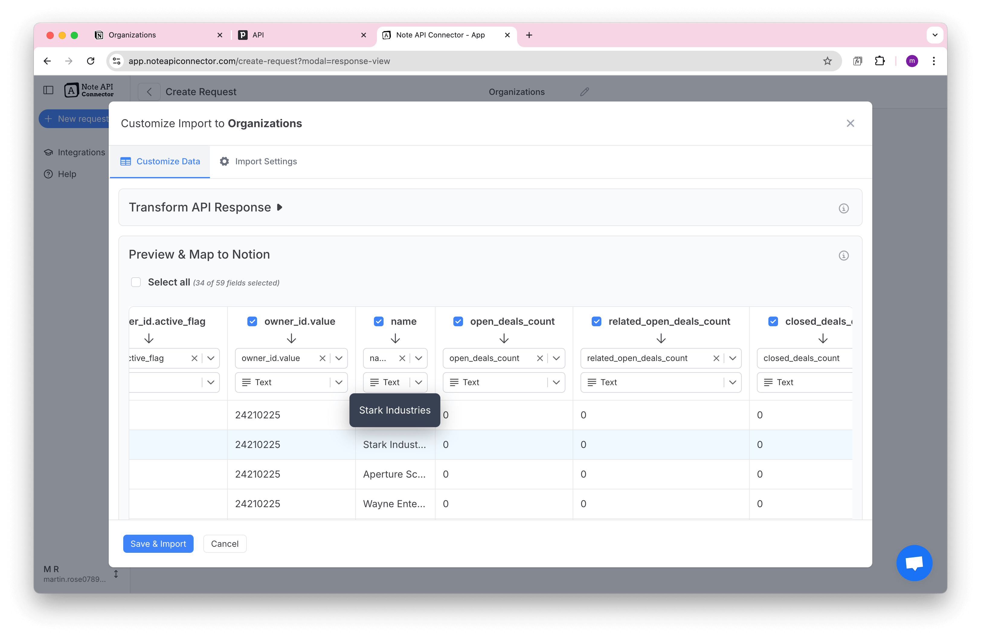 Notion Pipedrive Organizations Data Notion Pipedrive Organizations Data