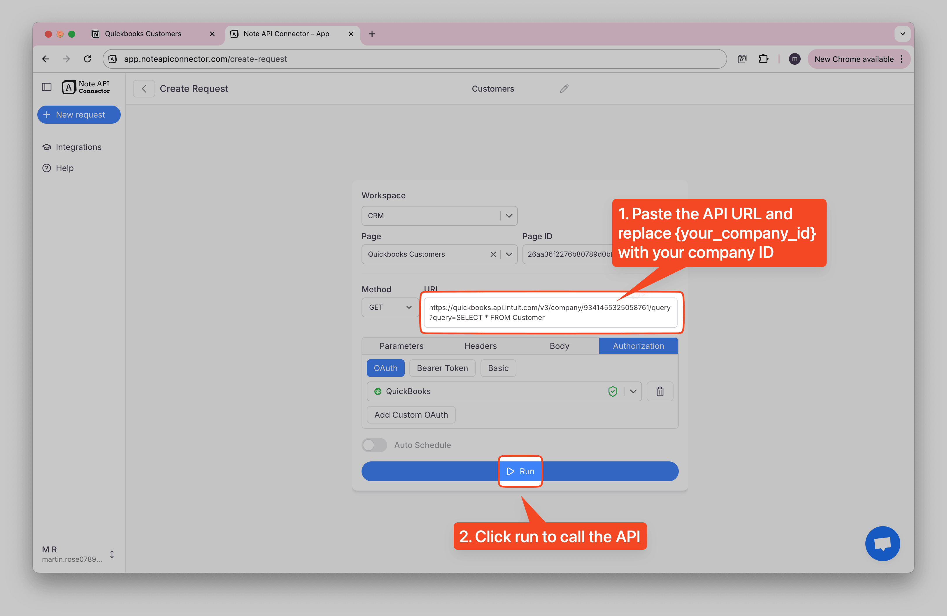 QuickBooks Integration Configuration QuickBooks Integration Configuration