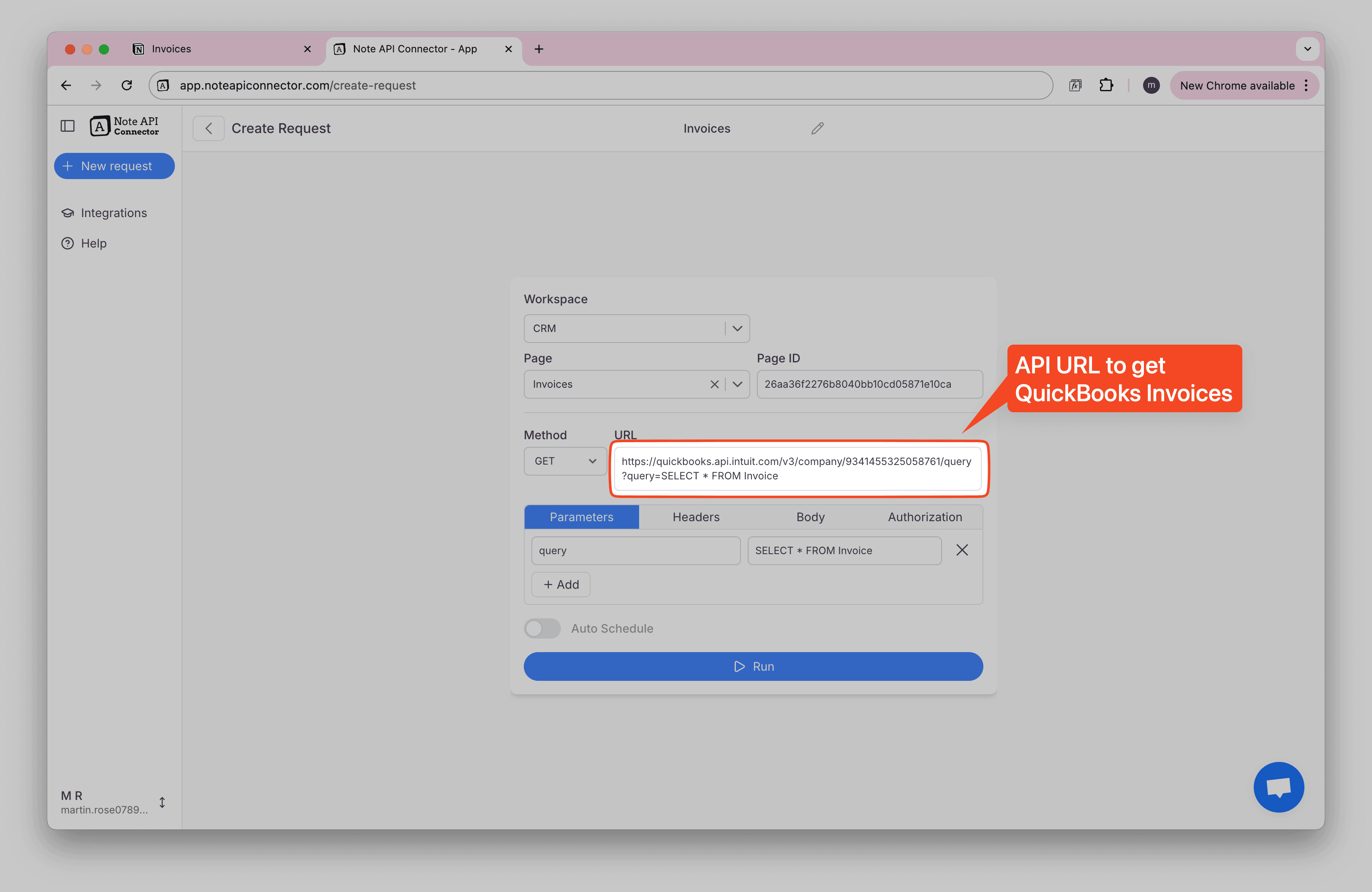 QuickBooks Invoices Configuration QuickBooks Invoices Configuration