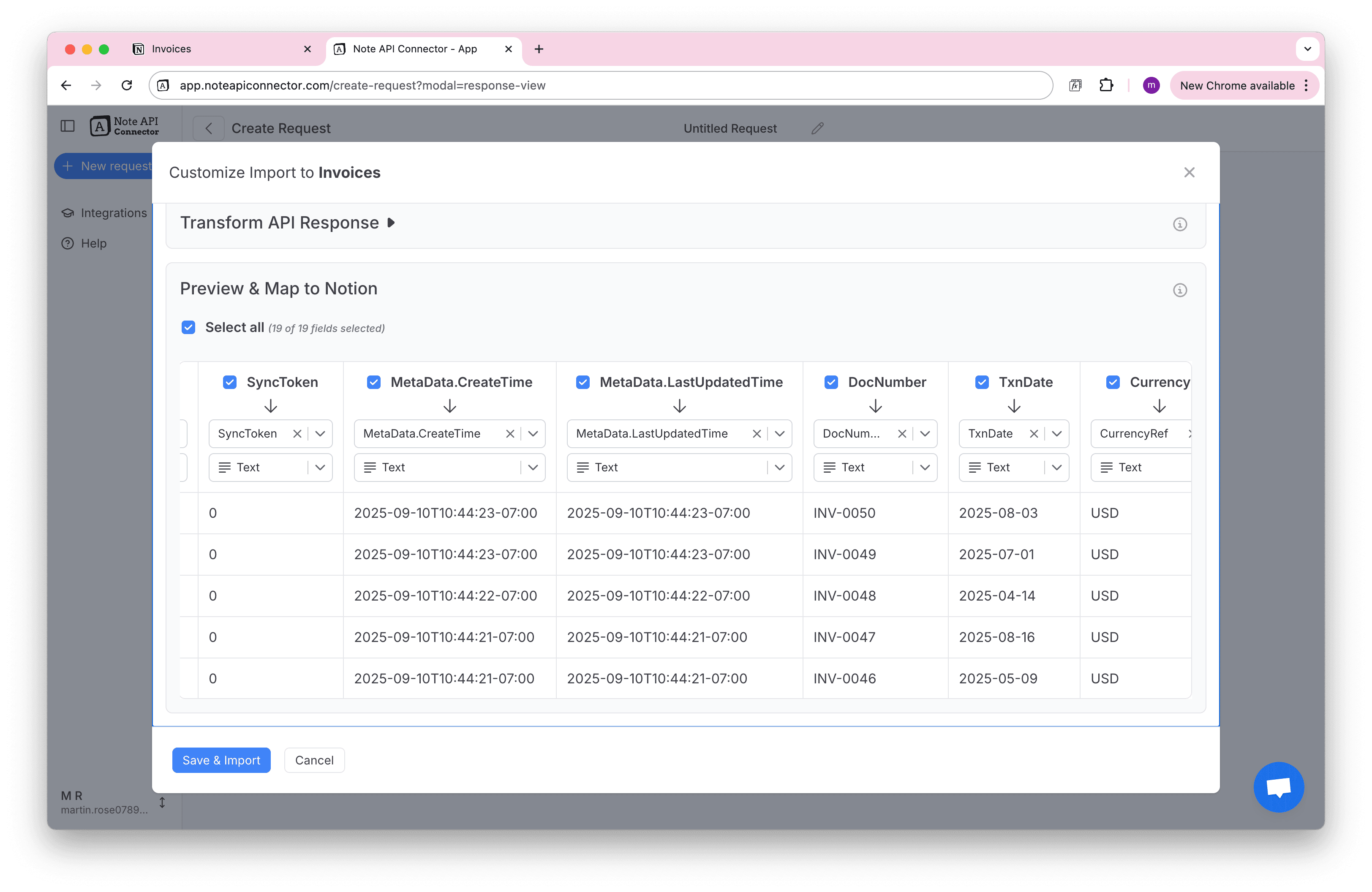 QuickBooks Invoices Data Preview QuickBooks Invoices Data Preview