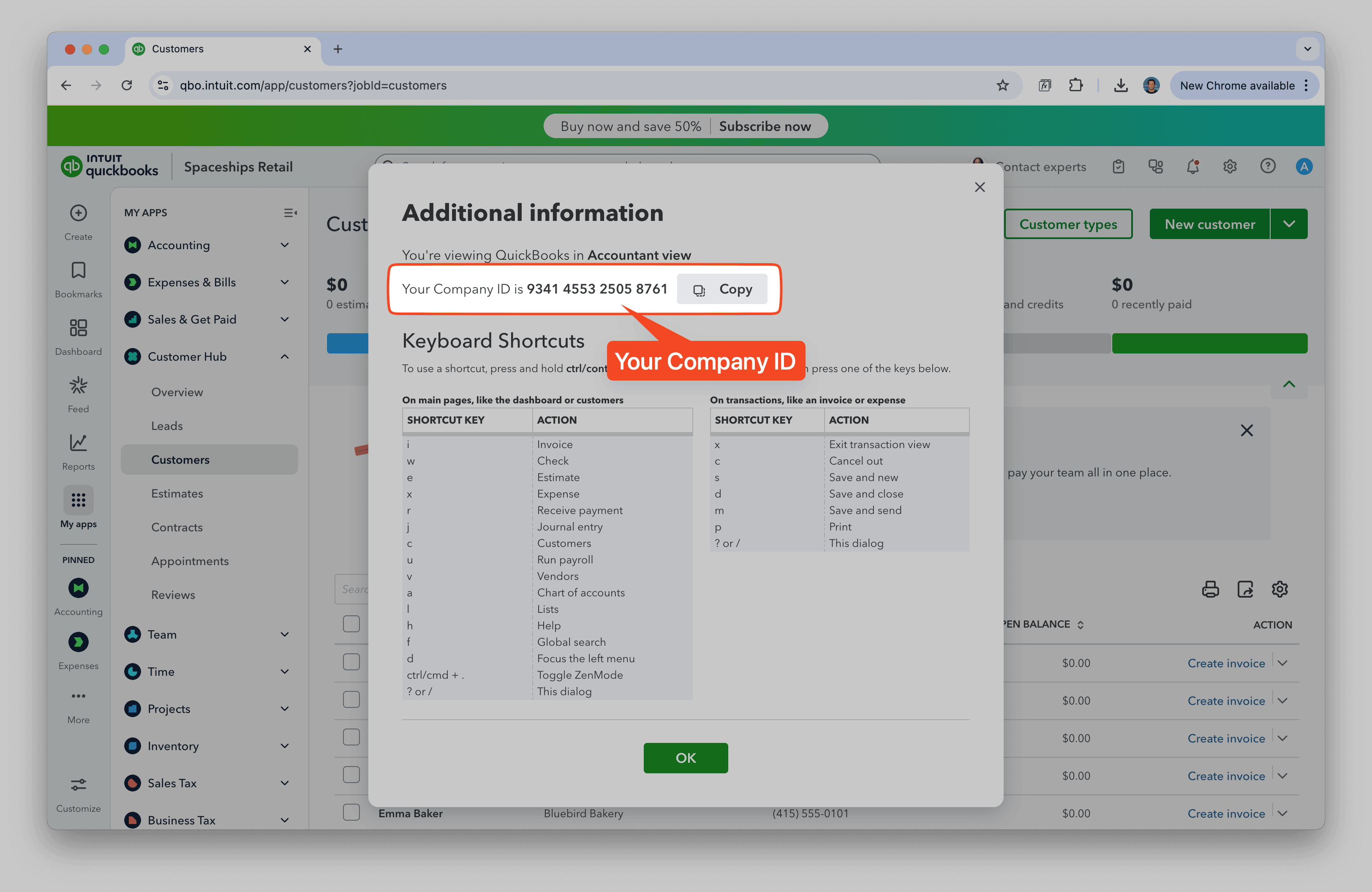 QuickBooks Company ID QuickBooks Company ID