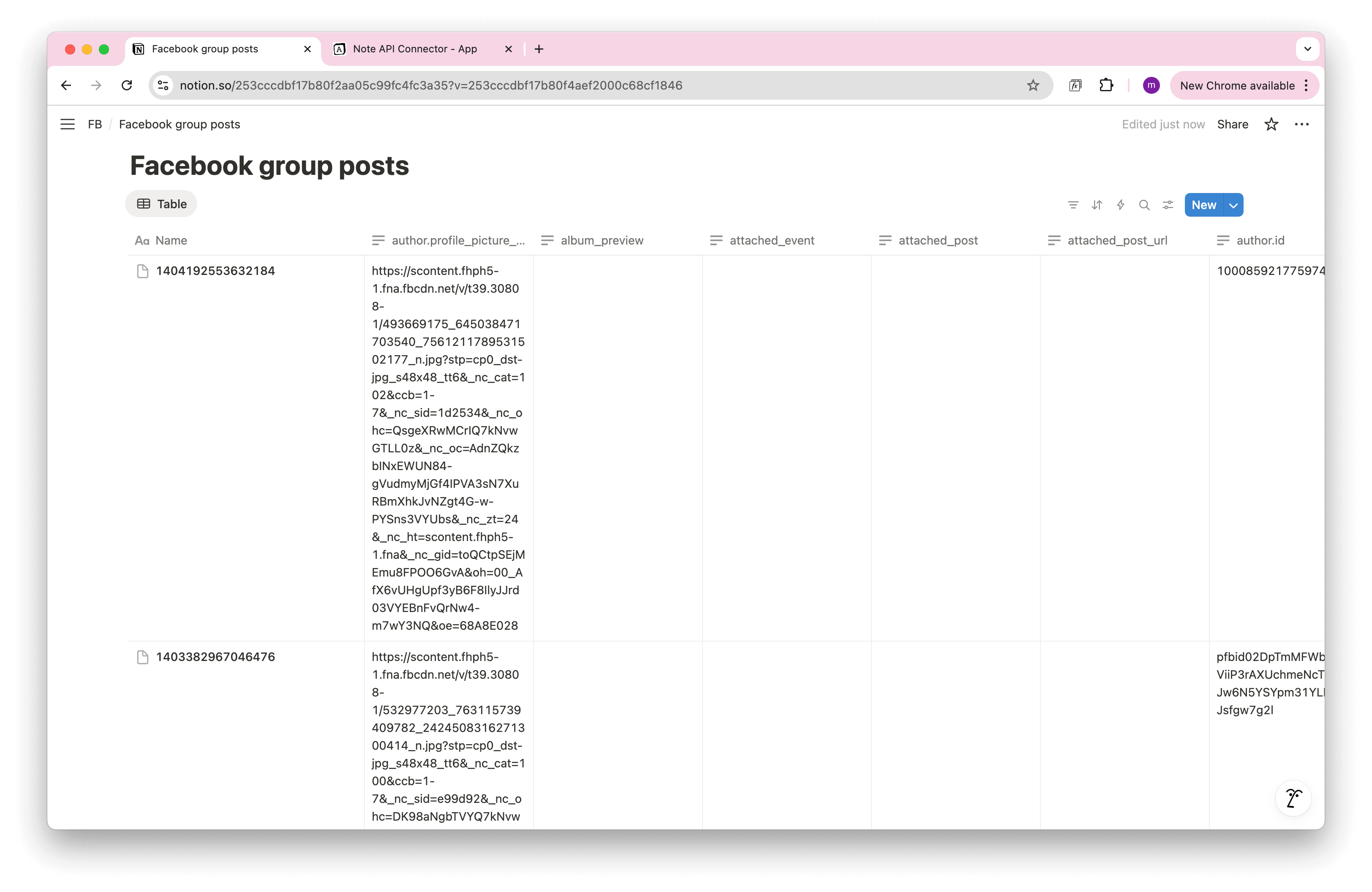 API fields mapping API fields mapping