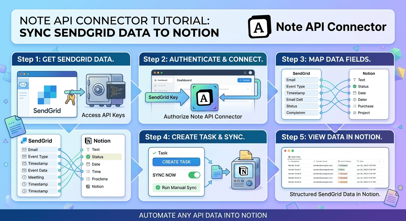 SendGrid Notion Integration: Sync Contacts, Stats, and Templates into Notion