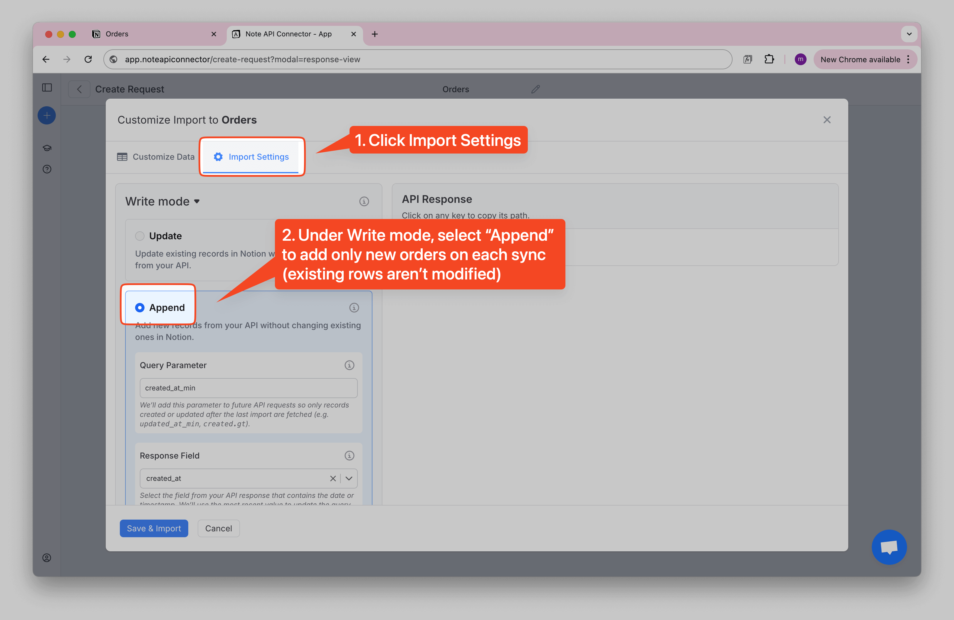 Notion Shopify Orders Append