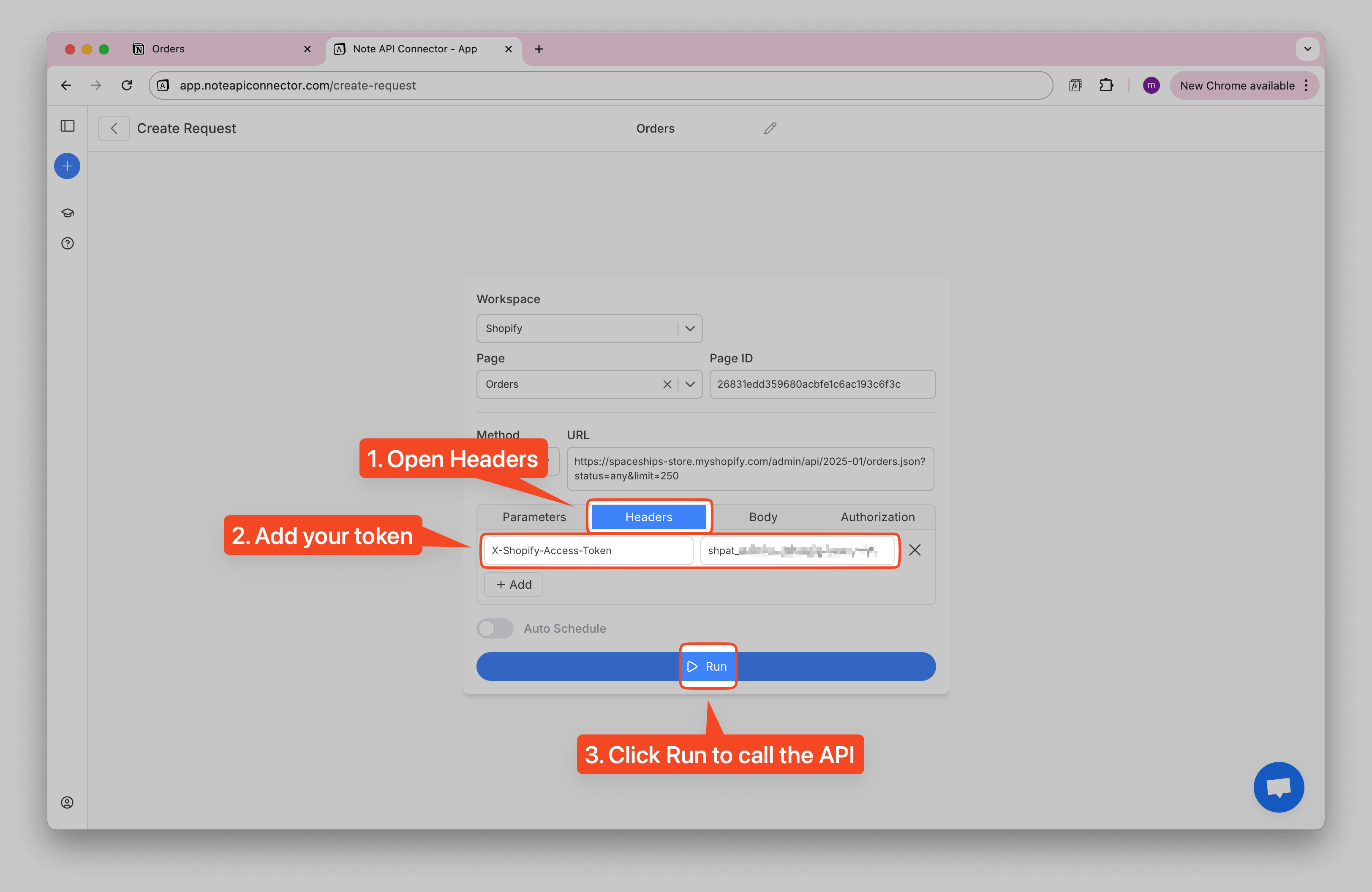 Shopify API Orders