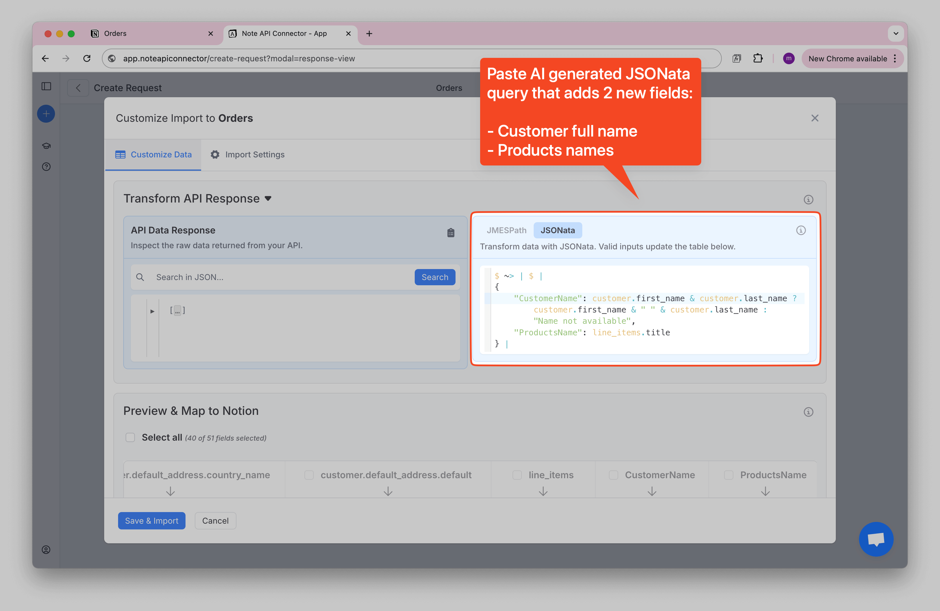 Notion Shopify Orders Data Transformation