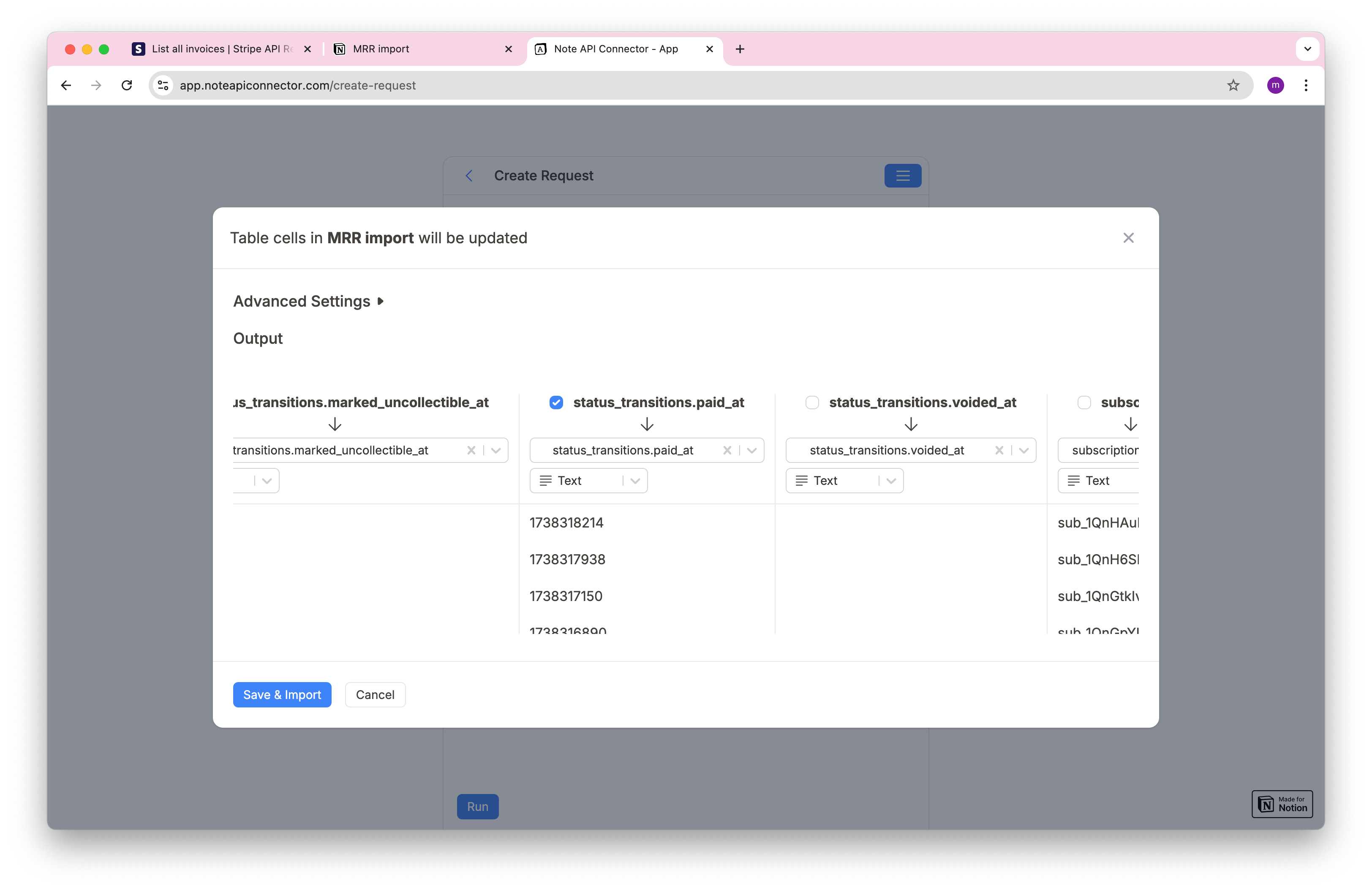 Notion MRR Stripe Data