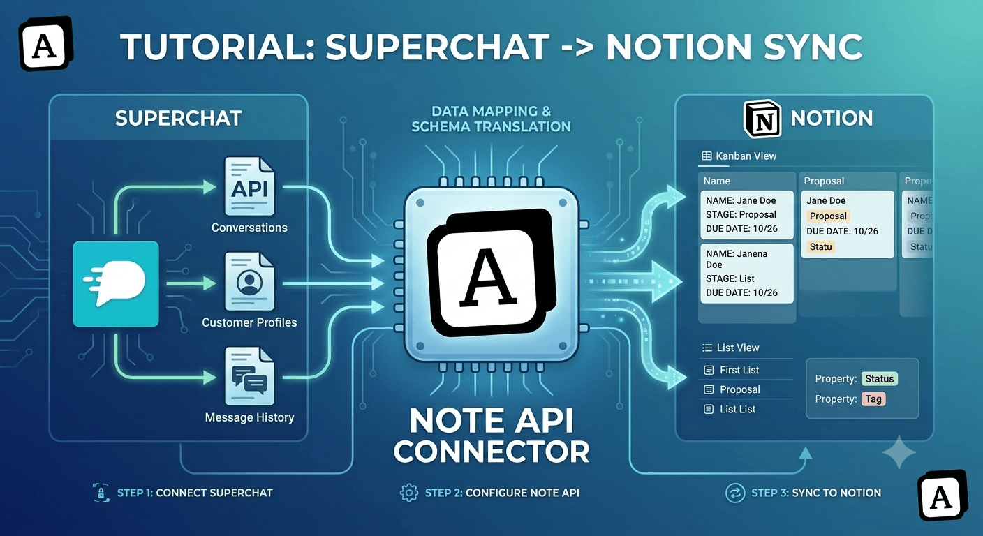 Superchat Notion Integration: Sync Contacts, Conversations, and Channels into Notion