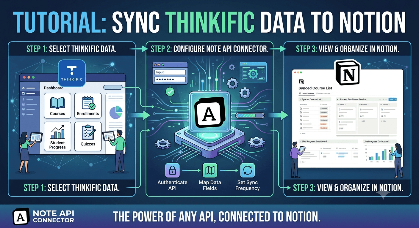 Thinkific Notion Integration: Sync Courses, Users, and Enrollments into Notion