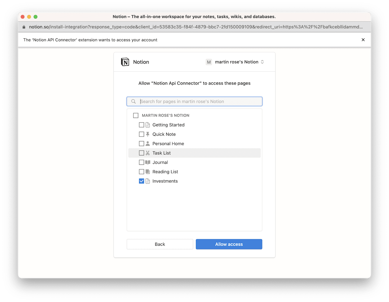 Note Api Connector Connect Pages