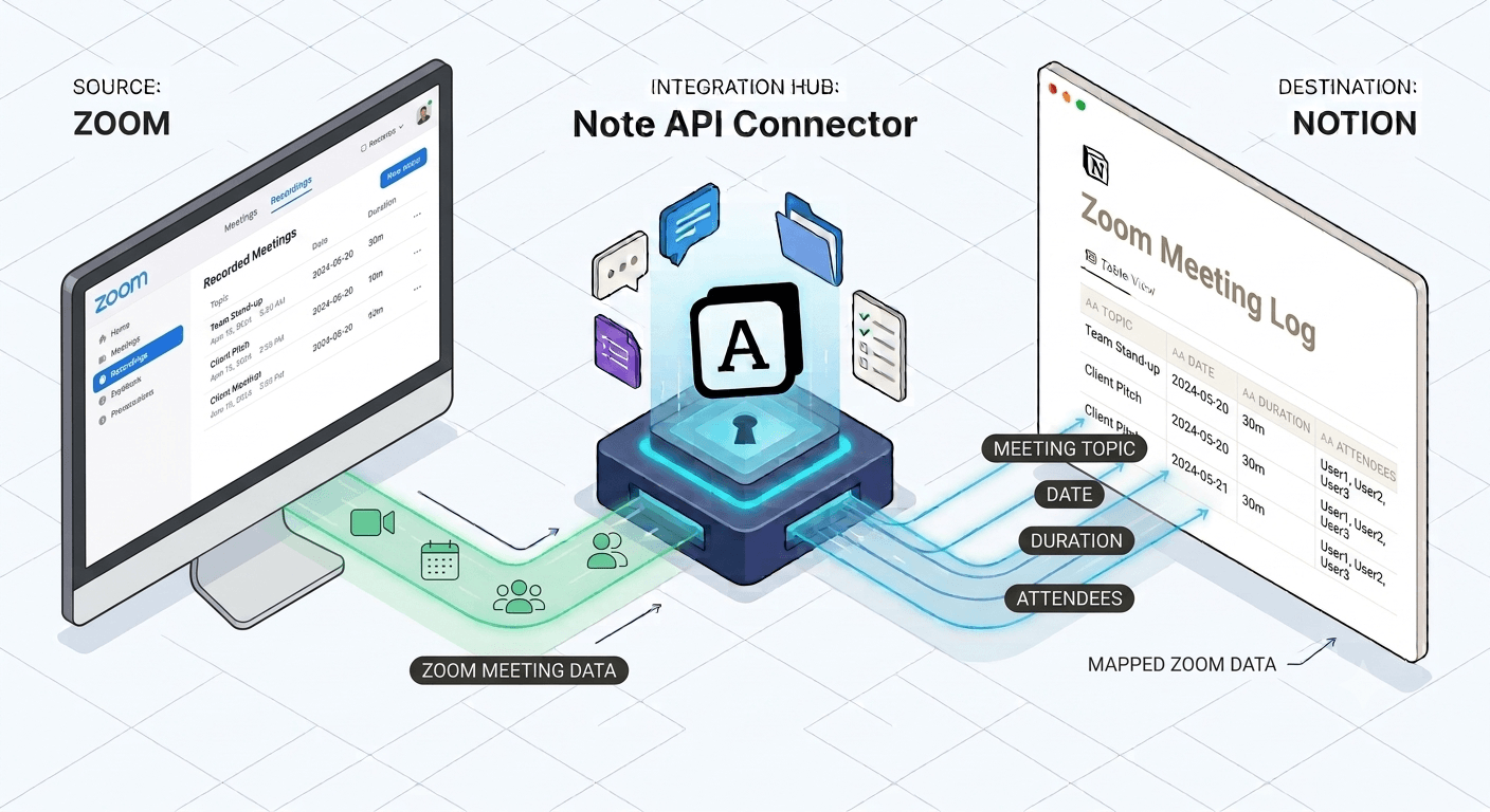 Zoom Notion Integration: Sync Meetings, Recordings, and Users into Notion