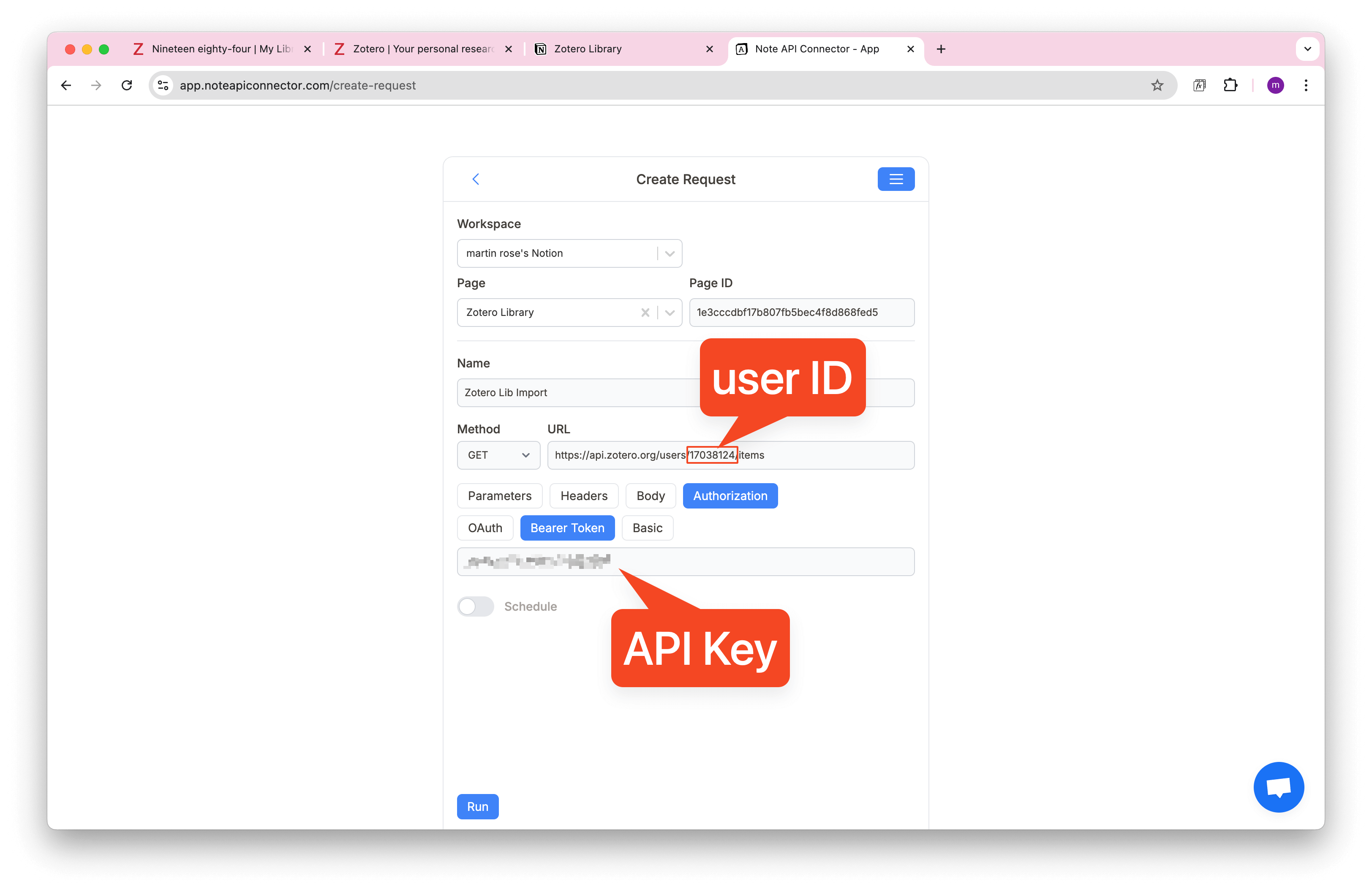 Zotero API Parameters Zotero API Parameters