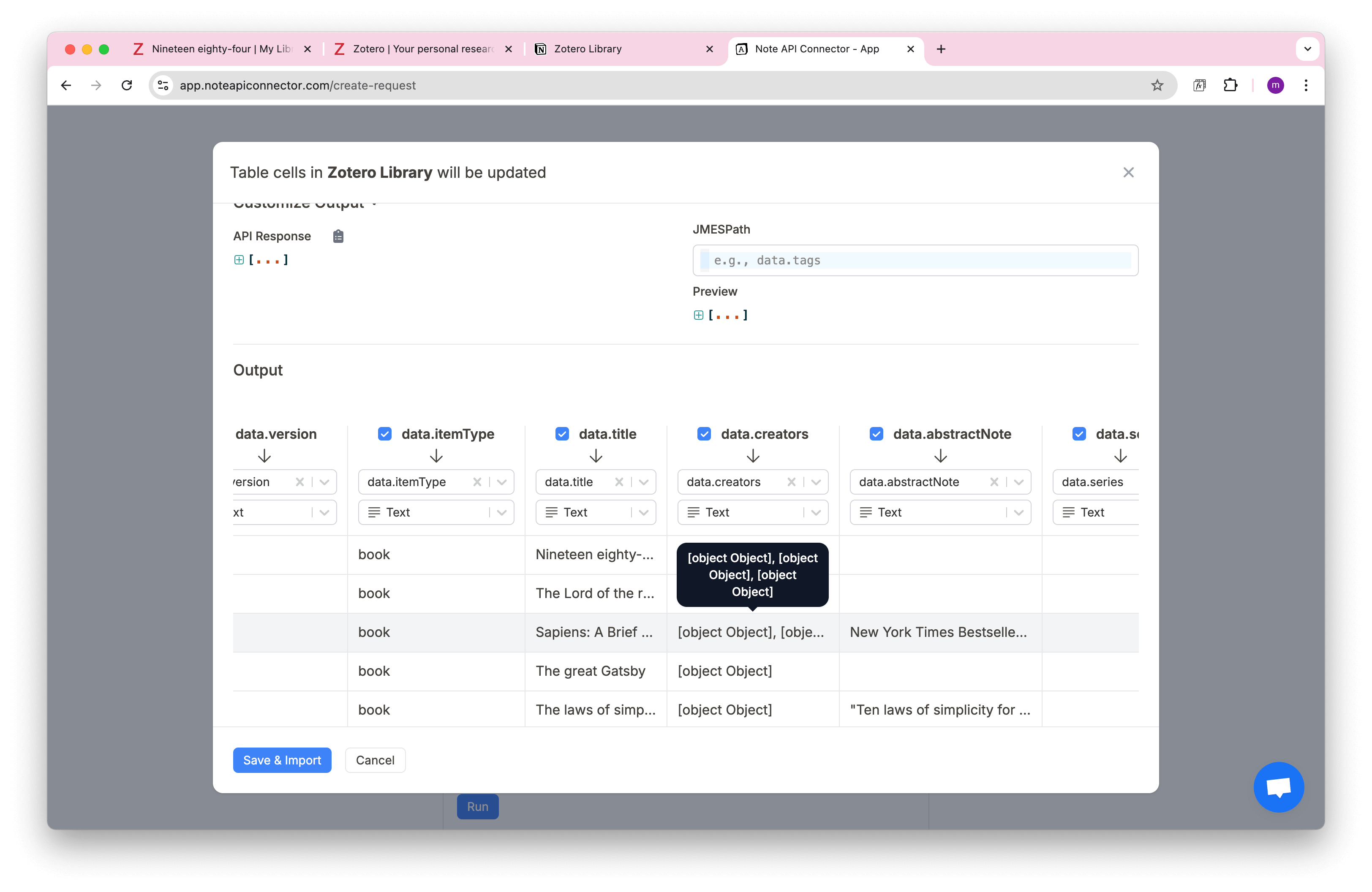 Notion Zotero Data Import Notion Zotero Data Import